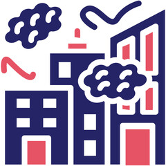 Sticker - City Pollution vector icon illustration of Pollution iconset.