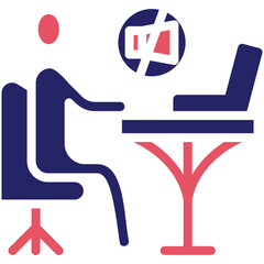 Sticker - Work Distraction vector icon illustration of Work from Home iconset.