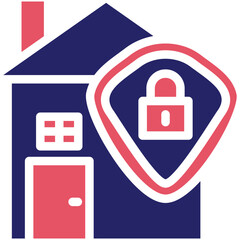 Wall Mural - Home Safety vector icon illustration of Work from Home iconset.