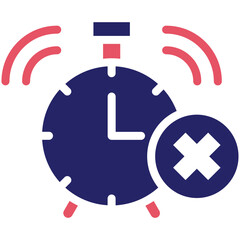 Sticker - Remove Alarm vector icon illustration of Time and Date iconset.