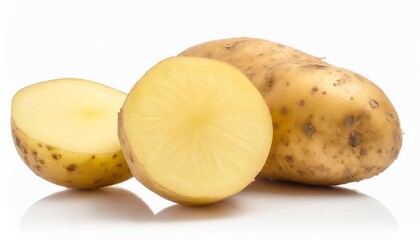 new potato tuber isolated over white background cutout