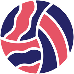 Sticker - Volleyball vector icon illustration of Olympics iconset.