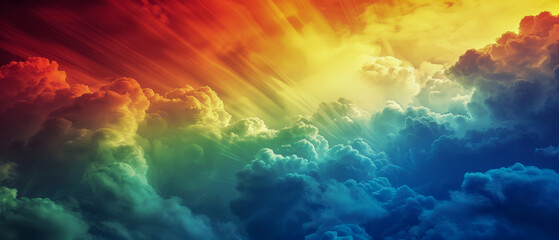 Wall Mural - cloud, cloudscape, sky, heaven, bright, blue, cloudy, light, fantasy
