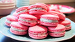French macarons. French macaroni. the most delicate cake is a cookie made of two smooth halves, fastened with stringy fillings. Macaroons