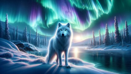 the spirit wolf's northern lights