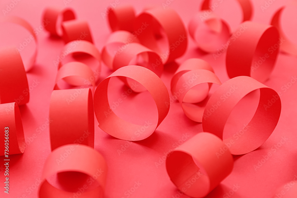 Abstract background of red paper circles