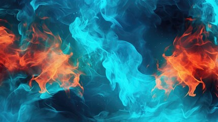 Wall Mural - Aqua fire background.