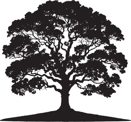 Oak tree icon isolated on white background
