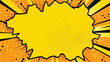 Pop art yellow comics book