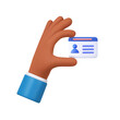 © Rogatnev - 3d hand hold Id card icon