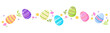 © siska_artjournal - Colorful divider cute eggs easter day decoration border illustration vector