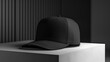 Minimalist snapback cap mockup with clean lines and understated elegance.