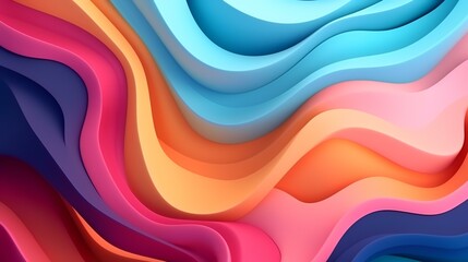 Poster - Abstract colorful paper cut background and wallpaper