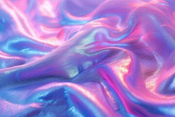 A detailed view of a fabric featuring a vibrant combination of pink and blue colors.