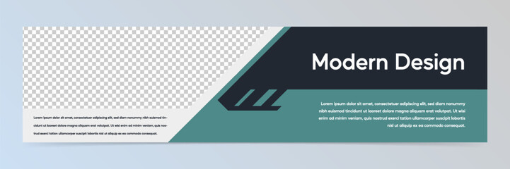 Wall Mural - Modern abstract LinkedIn banner template