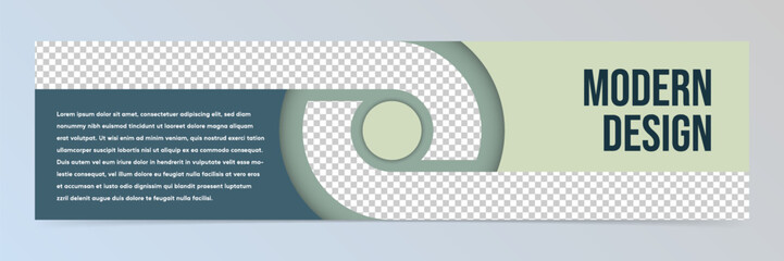 Wall Mural - Modern abstract LinkedIn banner template