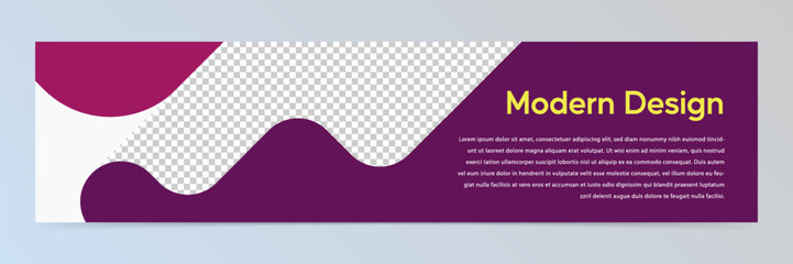Wall Mural - Modern abstract LinkedIn banner template
