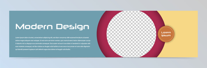 Wall Mural - Modern abstract LinkedIn banner template