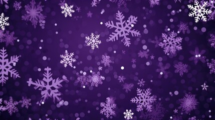 Wall Mural - Background with snowflakes in Violet color.