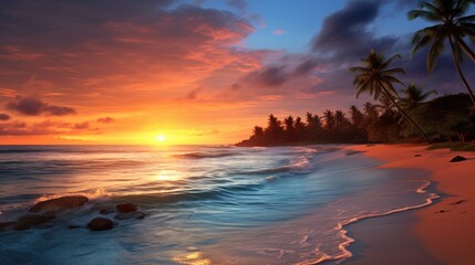 Poster - Sunset on the beach