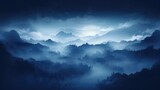 Fototapeta Góry - Blue color Fog Background.