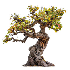Wall Mural - big tree and old tree with a few leaf PNG transparent background