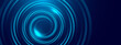 © kanpisut - Blue abstract background with spiral circle lines, technology futuristic template. Vector illustration.