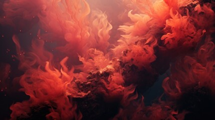 Wall Mural - Coral fire background