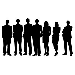 Wall Mural - business people silhouette 