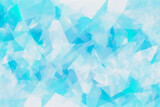 Fototapeta  - 青の背景、幾何学模様、ポリゴン、クリスタル、水色