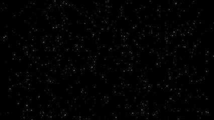Wall Mural - Stars glowing in sky abstract motion background loop video animation.