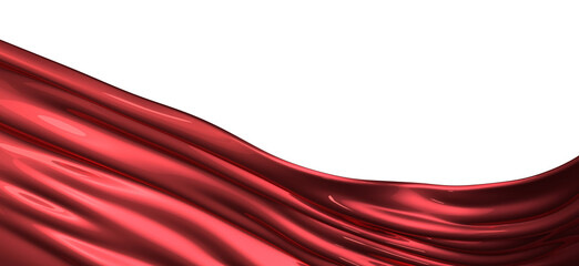 Wall Mural - Flowing red cloth background, 3d rendering.