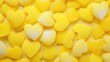 Lemon Yellow Color Hearts as a background