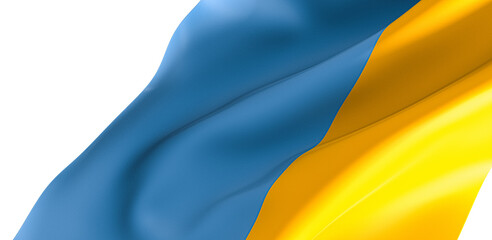 Wall Mural - Virtual Pride: 3D Ukraine Flag Celebrates National Spirit