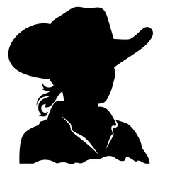 Wall Mural - cowboy and cowgirl silhouette 