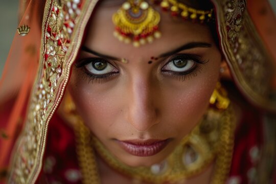 Beautiful Indian bride portrait