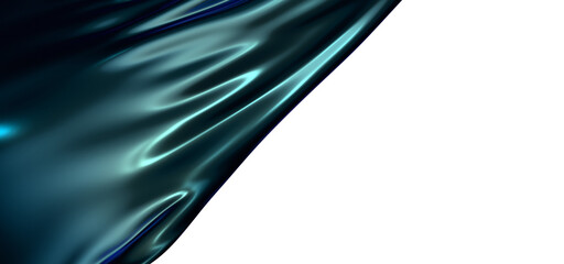 Wall Mural - blue Wave of Tranquility: Abstract 3D Blue Wave Illustration for Serene Designs