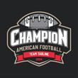 American football logo or football club sign Badge. Football logo with shield background vector design	