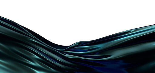 Wall Mural - Wave of Tranquility: Abstract 3D Blue Wave Illustration for Serene Designs