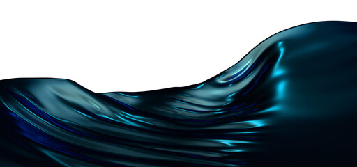 Wall Mural - Creative Abstract technology blue background with 3d concept. abstract particles blue wave minimalist