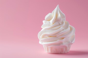 Poster - whipped cream on white background