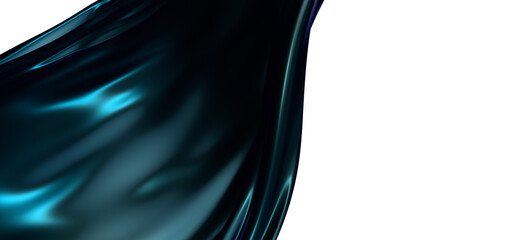 Wall Mural - blue Wave of Tranquility: Abstract 3D Blue Wave Illustration for Serene Designs