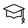 graduation cap line icon