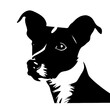 Jack Russell Terrier dog silhouette illustration