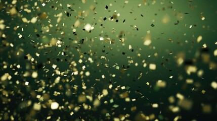 Poster - The background of the confetti scattering is in Olive color.