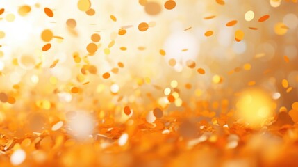 Sticker - The background of the confetti scattering is in Tangerine color