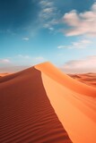 Sand dunes. Desert landscape. Generative ai
