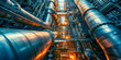 Industrial with pipelines background, backdrop, industry zone, oil refinery plant
