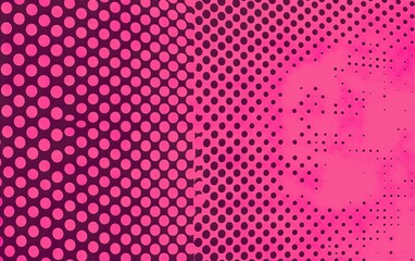 Dot pink pattern gradient texture background. Abstract pop art halftone and retro style