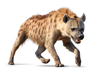 Poster - Hyena walking on isolated background